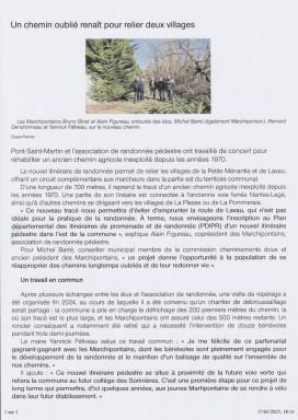 Cliquez pour lecture article Ouest-France