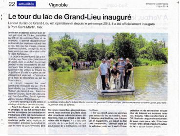Cliquez pour lecture article Ouest-France
